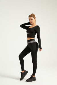 FlexiTech™ Color-Blocking High Waisted Leggings