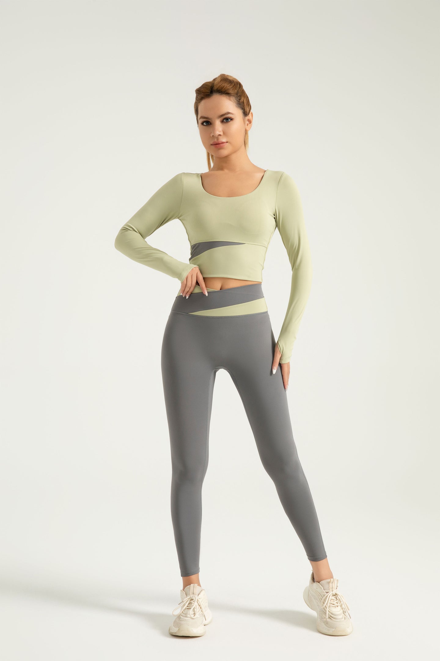 FlexiTech™ Color-Blocking High Waisted Leggings